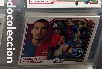 Sammeln alte Sammelbilder: ZAMBROTTA FC BARCELONA Panini Liga Este 2007-2008