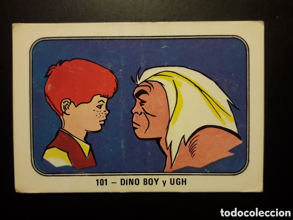 Collectable Antique Stickers: DINO BOY Y UGH, FESTIVAL HANNA BARBERA FHER 1971 N&deg; 101 SIN PEGAR. PEDIDO M&Iacute;NIMO 3&euro;