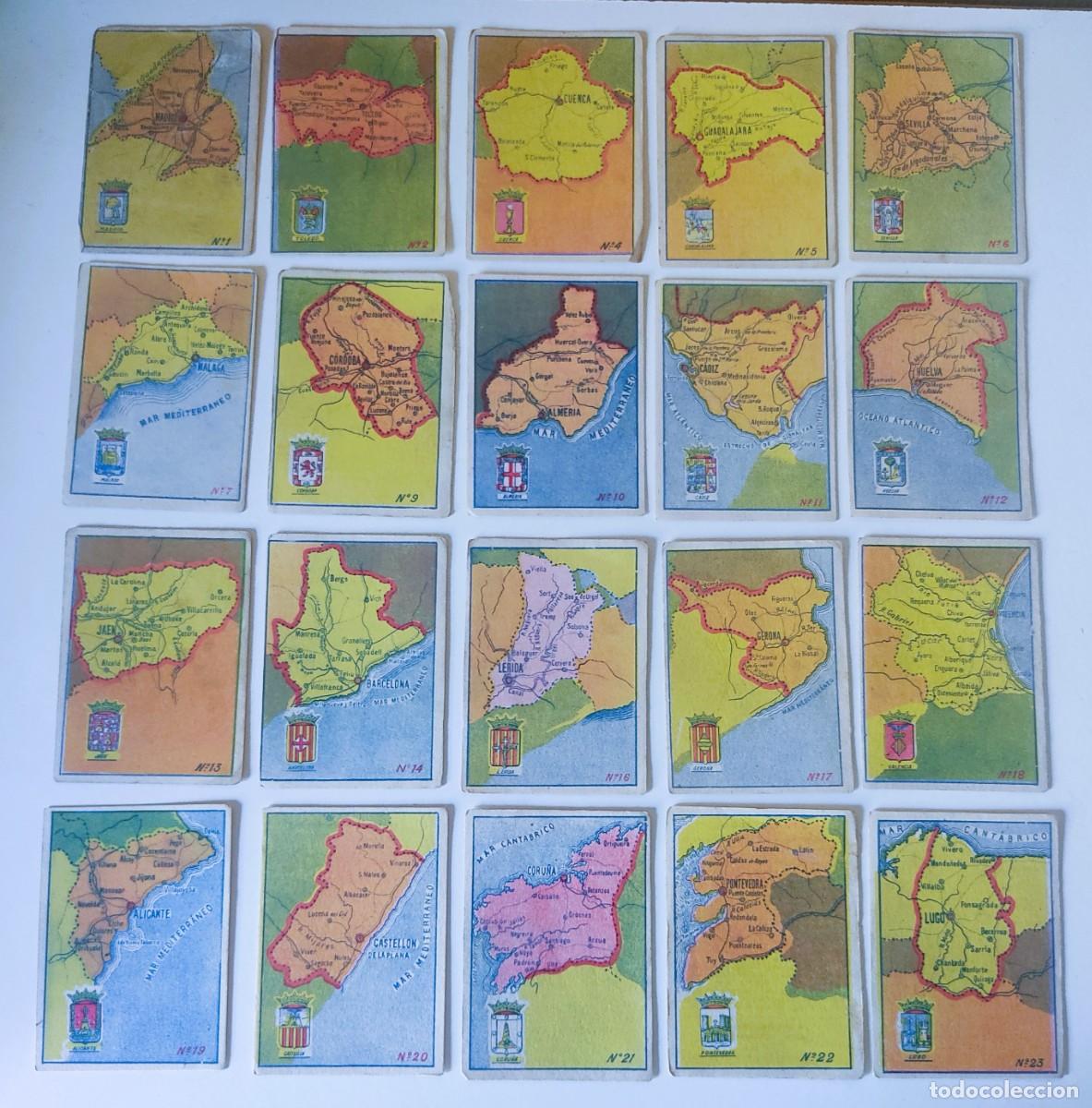 Collectable Antique Stickers: 45 CROMOS ANTIGUOS DIFERENTES DE PROVINCIAS DE ESPA&Ntilde;A LA FUENSANTA FABRICA DE CARAMELOS MURCIA