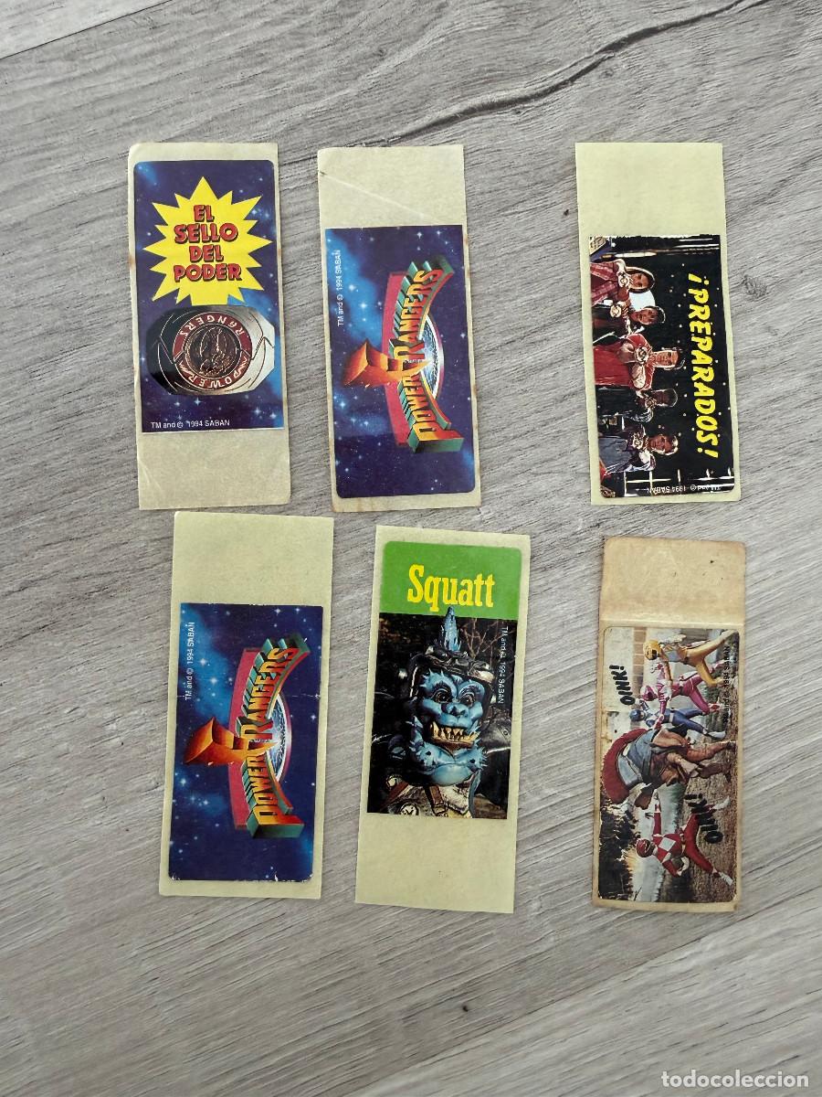 Collectable Antique Stickers: Chicle Power Rangers - 6 cromos pegatinas - dif&iacute;ciles