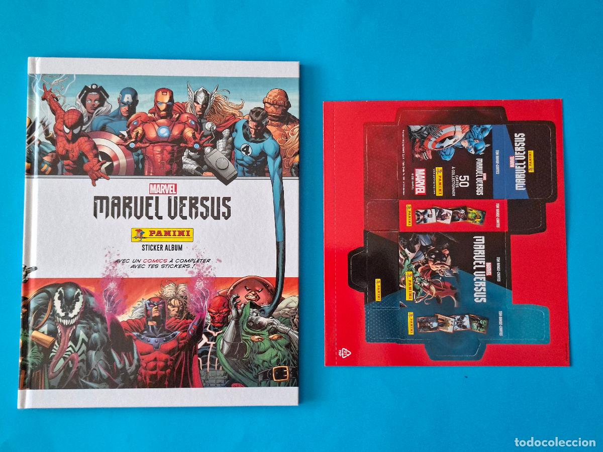 Sammeln alte Sammelbilder: Panini MARVEL VERSUS - Comic Album Cartonn&eacute; Cardcover Tapa dura + Range-cartes FRANC&Eacute;S