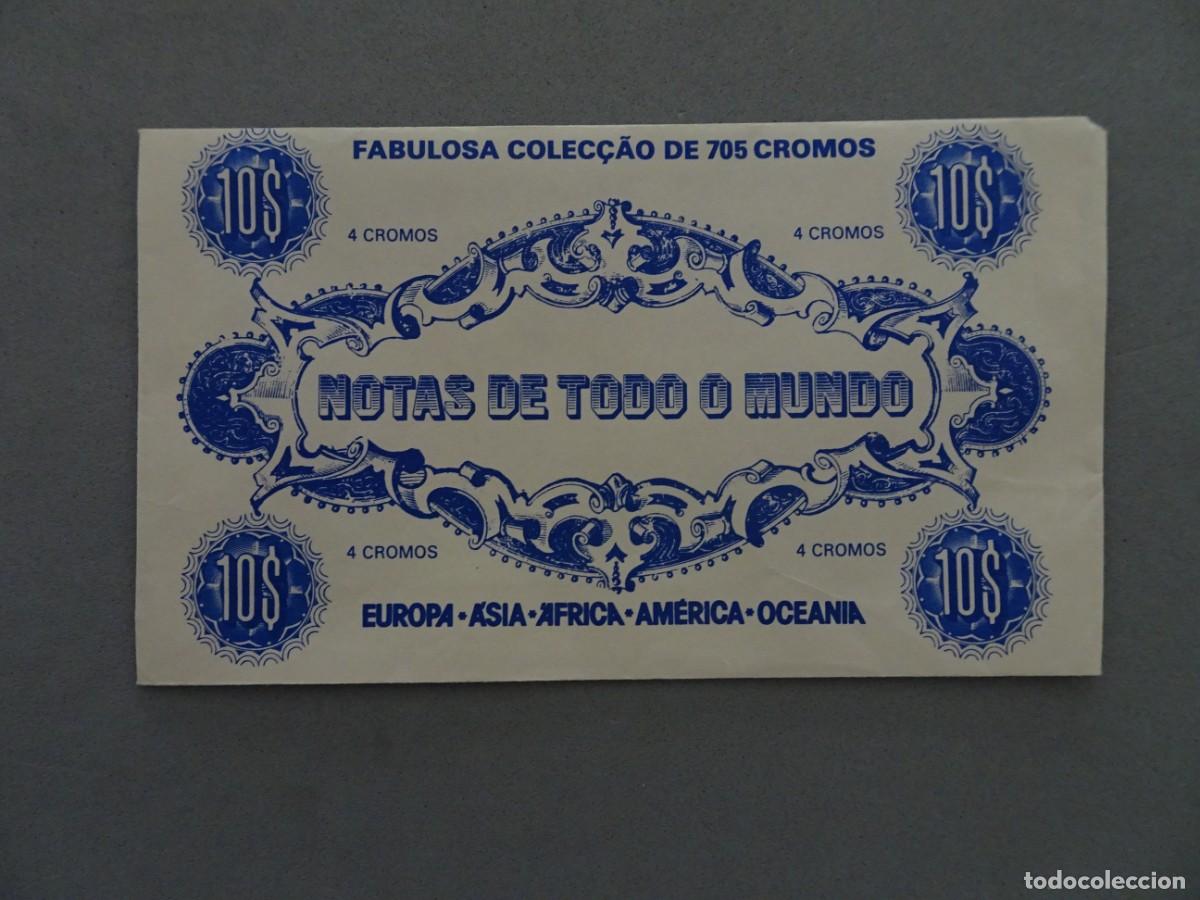 Coleccionismo Cromos antiguos: Sobre cromos sin abrir - cartera cromos cerrada - Notas de todo o mundo - Coleccion portuguesa