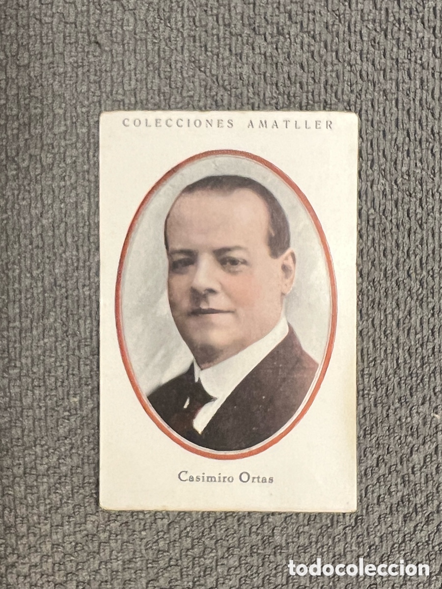 Collectable Antique Stickers: CASIMIRO ORTAS. COLECCIONES AMATLLER, S&Eacute;RIE B, No.12, ARTISTAS DE CINE A&Ntilde;OS 20
