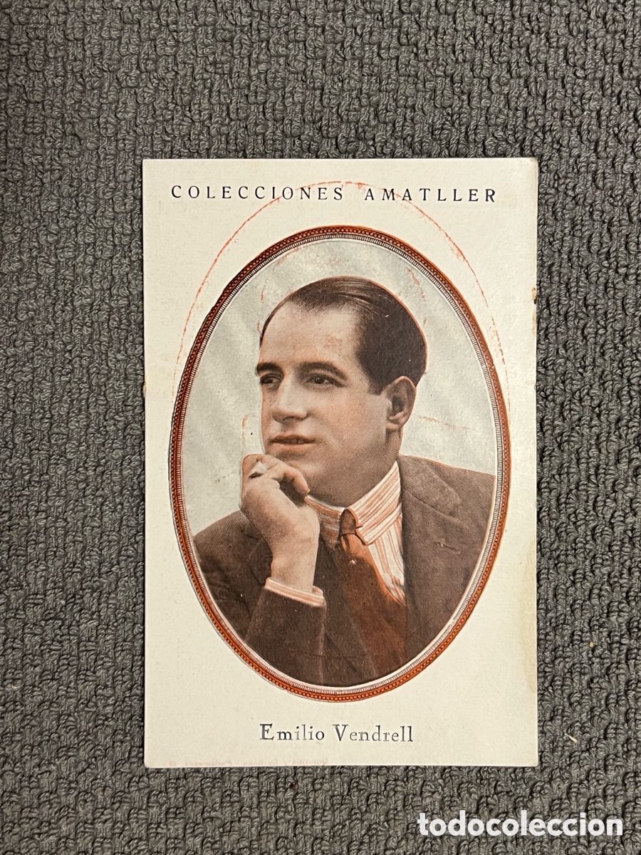 Coleccionismo Cromos antiguos: EMILIO VENDRELL. COLECCIONES AMATLLER, S&Eacute;RIE B, No.8, ARTISTAS DE CINE A&Ntilde;OS 20