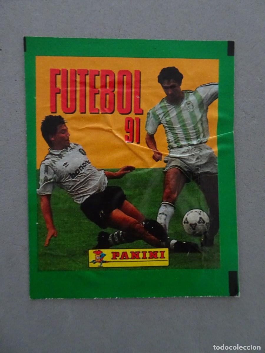 Coleccionismo Cromos antiguos: Sobre cromos sin abrir - cartera cromos abierta vacia - Futebol 91 - Coleccion portuguesa
