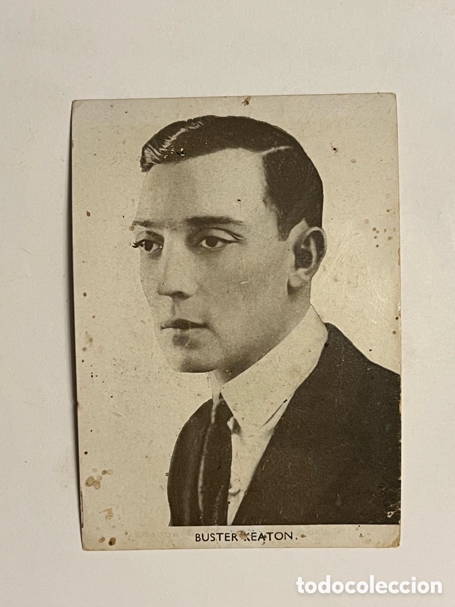 Coleccionismo Cromos antiguos: BUSTER KEATON.. Siluetas del Cine. S/A No.15, Chocolates Guillen (10x7)