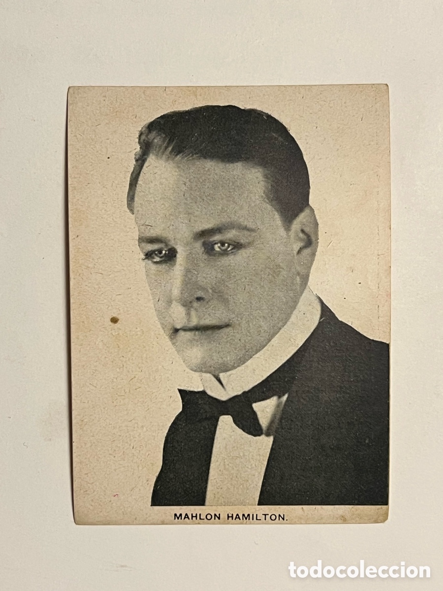 Coleccionismo Cromos antiguos: MAHLON HAMILTON .. Siluetas del Cine. S/A No.10, Casa Bastida, Barcelona (10x7)