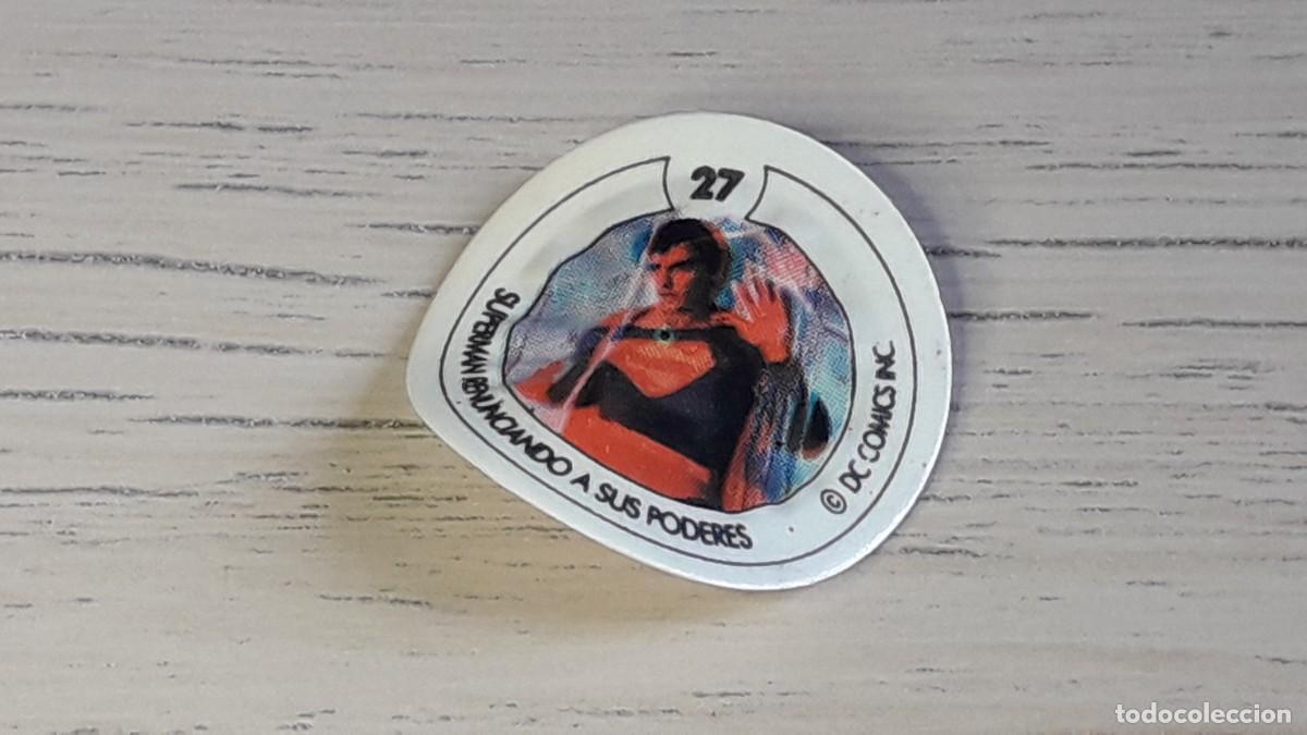 Collectionnisme Cartes &agrave; collectionner anciennes: Cromo n&ordm; 27 formato chapa, Album Superman II promocional Coca-Cola. Original a&ntilde;o 1980. Sin pegar