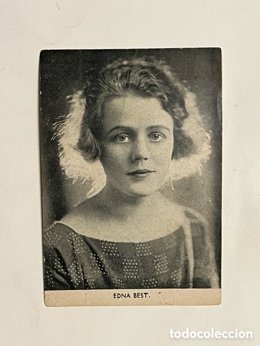Coleccionismo Cromos antiguos: EDNA BEST.. Siluetas del Cine. S/B No.22, Casa Bastida, Barcelona (10x7)