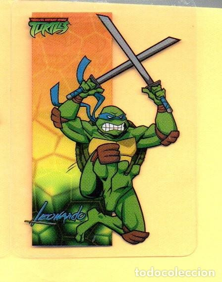 Coleccionismo Cromos antiguos: CROMO LAMINCARDS DE EDIBAS NINJA N&ordm; 005 DE LEONARDO PL&Aacute;STICO