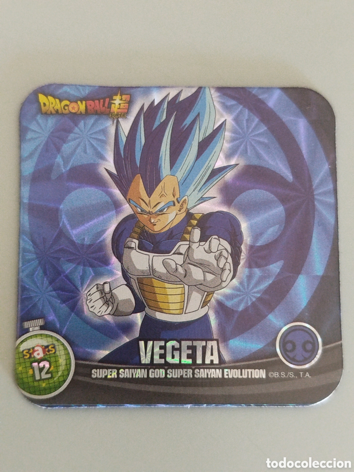 Coleccionismo Cromos antiguos: STAKS DRAGON STAKS DRAGON BALL Z - VEGETA - N&ordm; 012 / 12 - PANINI - IMAN (N7B1)