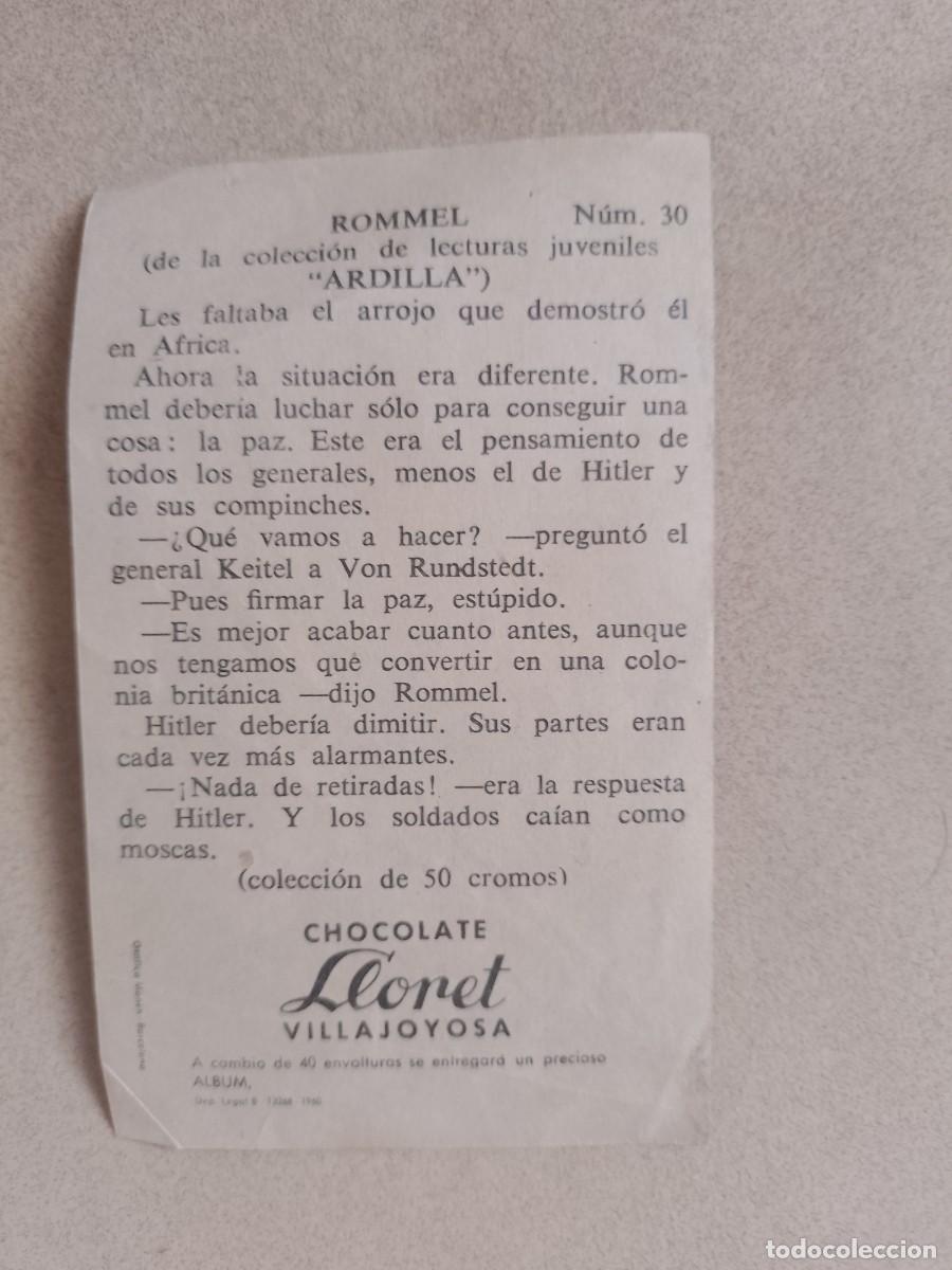 Coleccionismo cromos antiguos: CROMO DE CHOCOLATE LLORET - Foto 2
