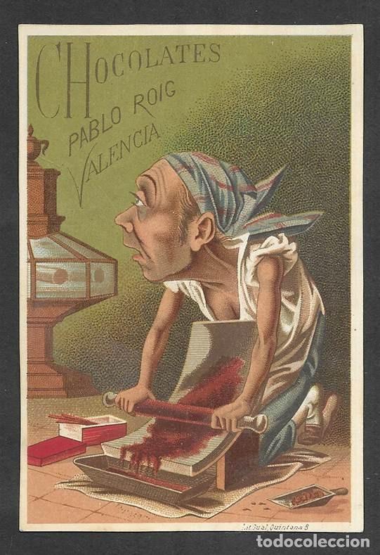Collezionismo Figurine antiche: Cromo antiguo. Chocolates Pablo Roig Valencia. ( Puiggali) Litografia Gual 1877?