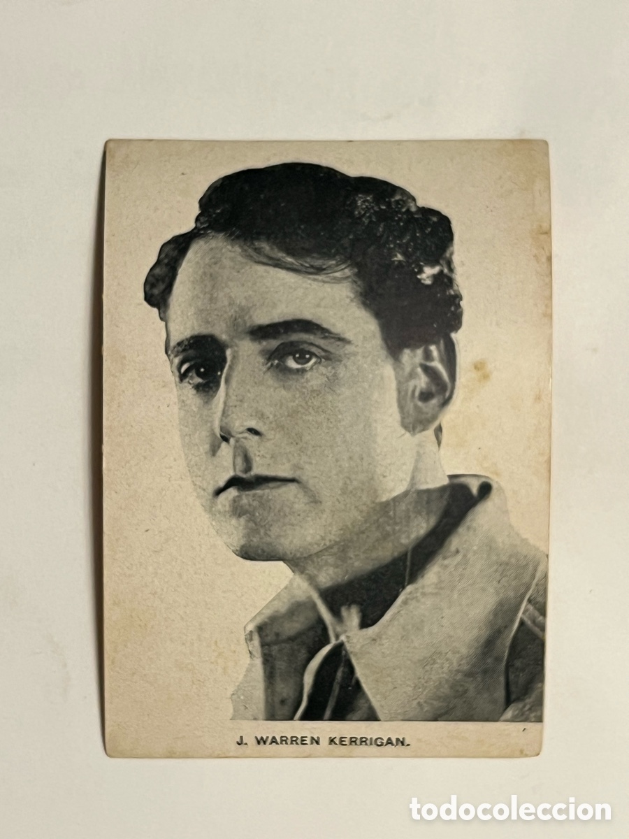 Collectable Antique Stickers: J. WARREN KERRIGAN.. Siluetas del Cine. S/B No8, Casa Bastida, Barcelona (10x7)