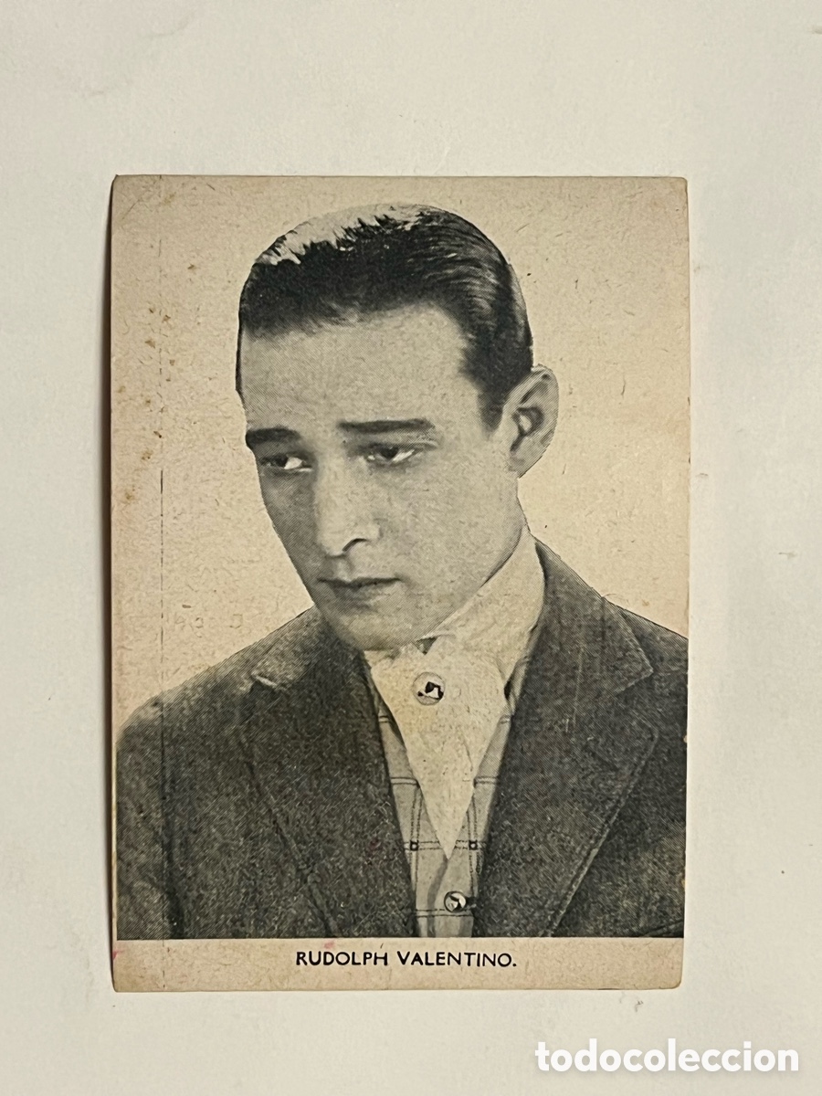 Coleccionismo Cromos antiguos: RUDOLPH VALENTINO.. Siluetas del Cine. S/B No. Casa Bastida, Barcelona (10x7)