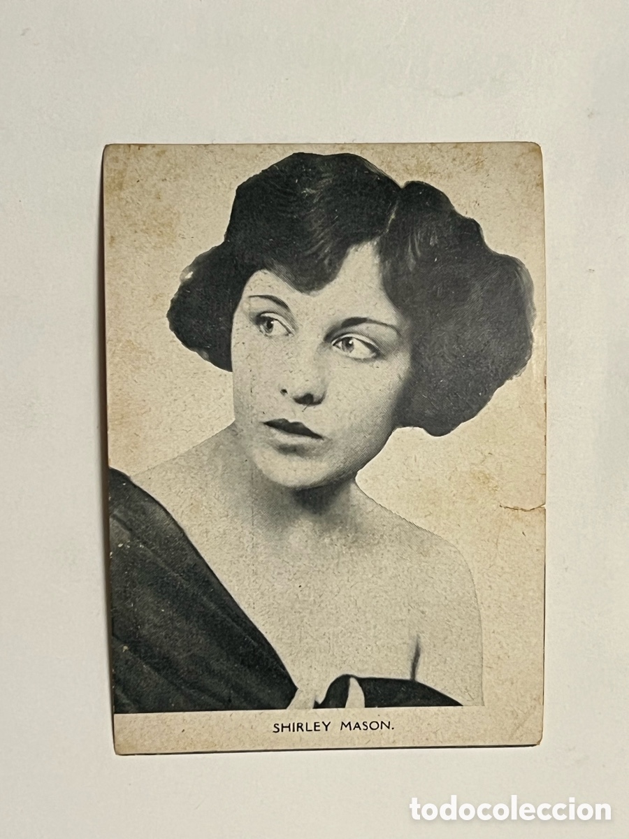 Coleccionismo Cromos antiguos: SHIRLEY MASON.. Siluetas del Cine. S/B No.4, Casa Bastida, Barcelona (10x7)