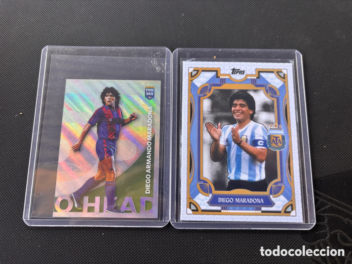 Collectionnisme Cartes &agrave; collectionner anciennes: Maradona Holo + Topps