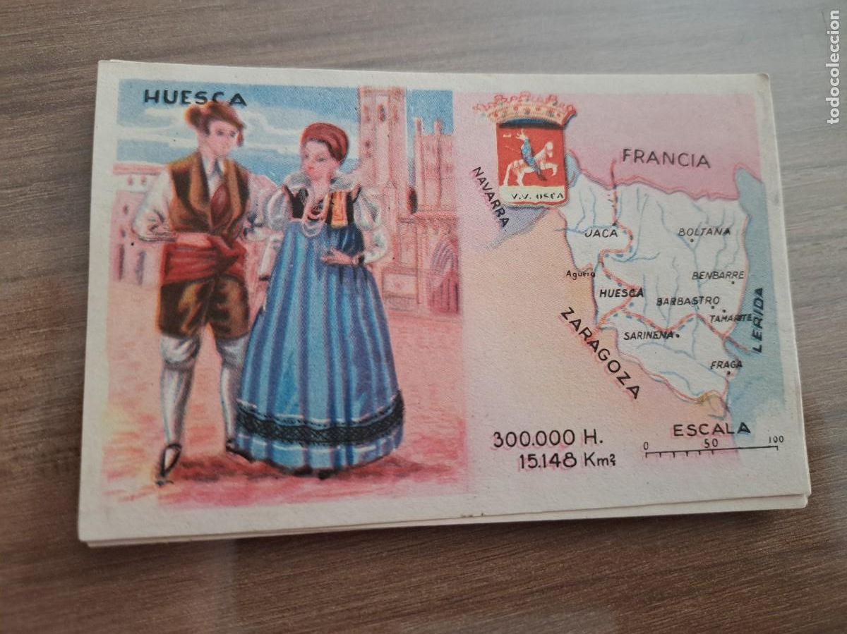 Sammeln alte Sammelbilder: Cromo de Ceregumil a&ntilde;os 50. Regiones de Espa&ntilde;a. Huesca