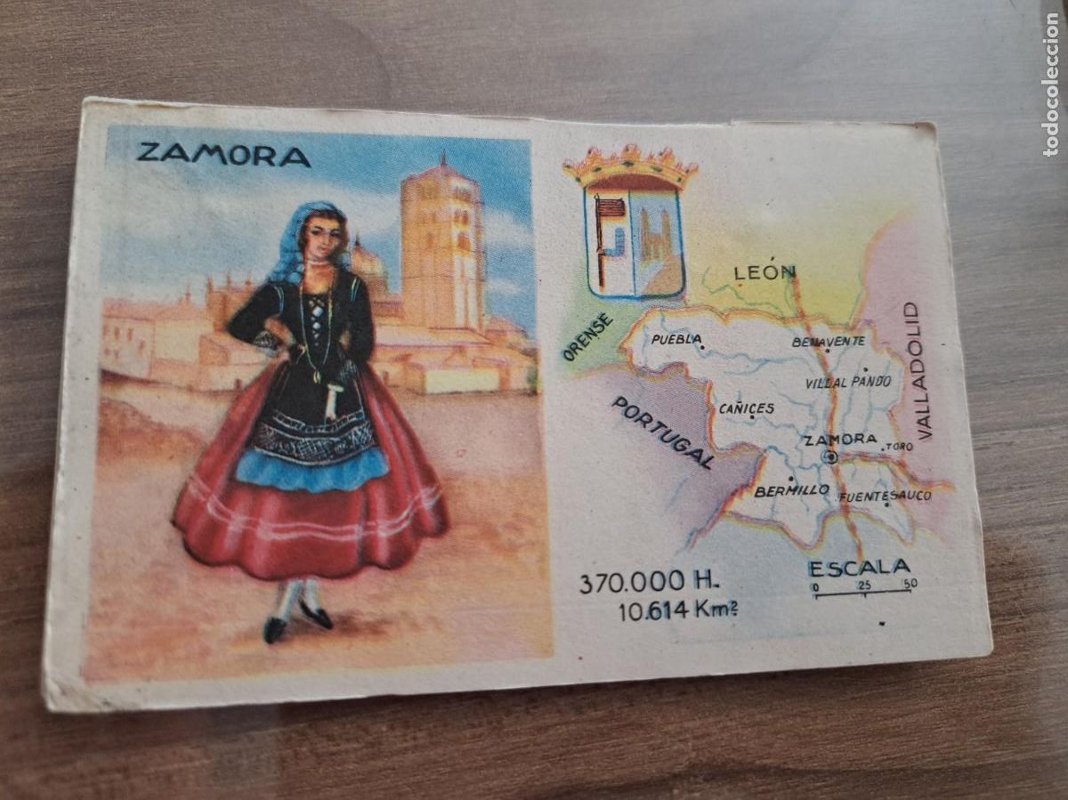 Collectable Antique Stickers: Cromo de Ceregumil a&ntilde;os 50. Regiones de Espa&ntilde;a. Zamora