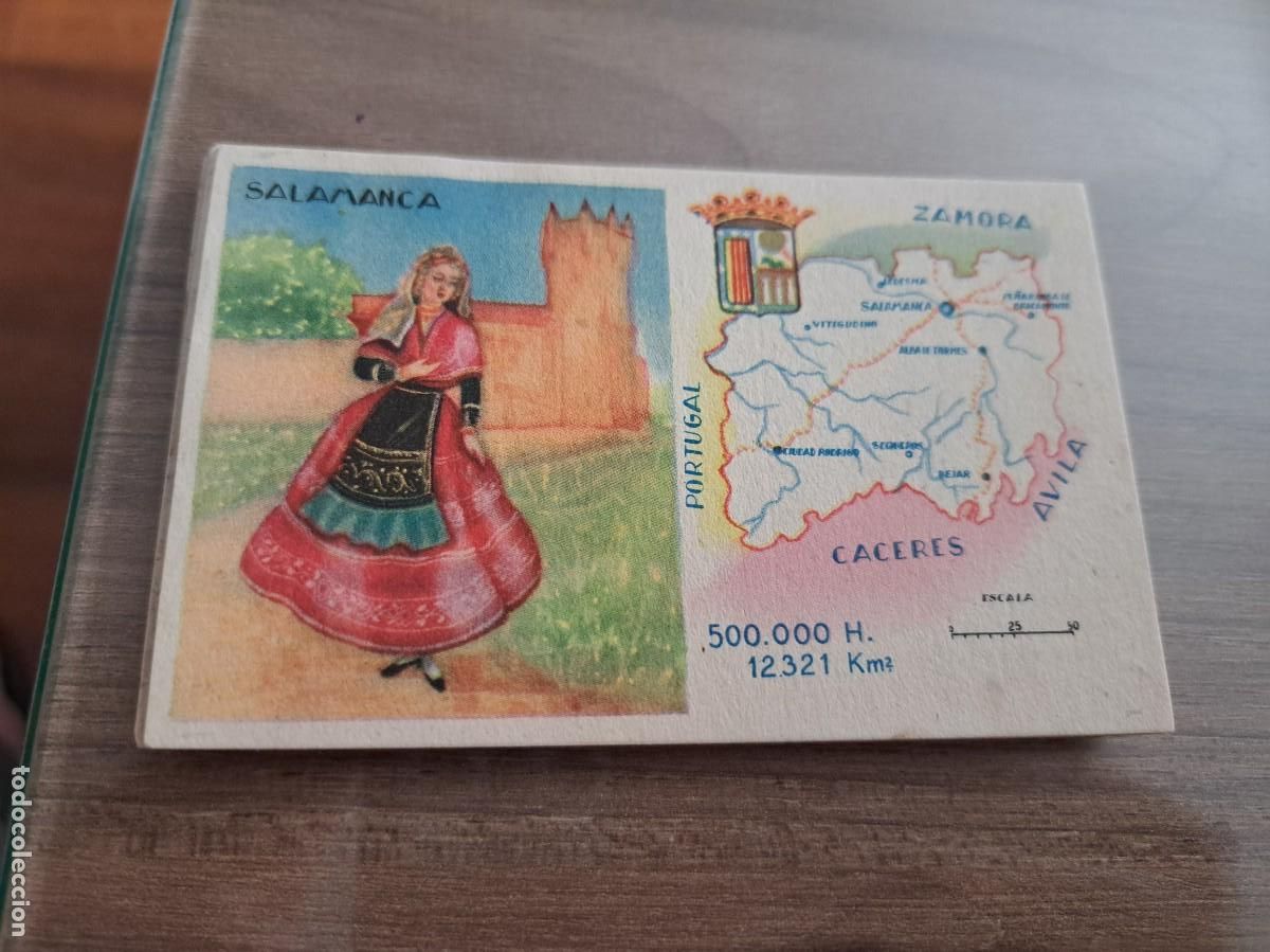 Collectable Antique Stickers: Cromo de Ceregumil a&ntilde;os 50. Regiones de Espa&ntilde;a. Salamanca