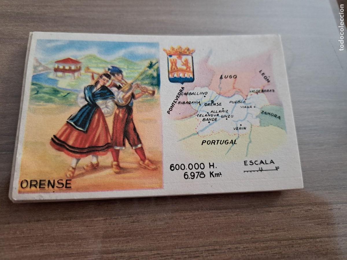 Coleccionismo Cromos antiguos: Cromo de Ceregumil a&ntilde;os 50. Regiones de Espa&ntilde;a. Orense