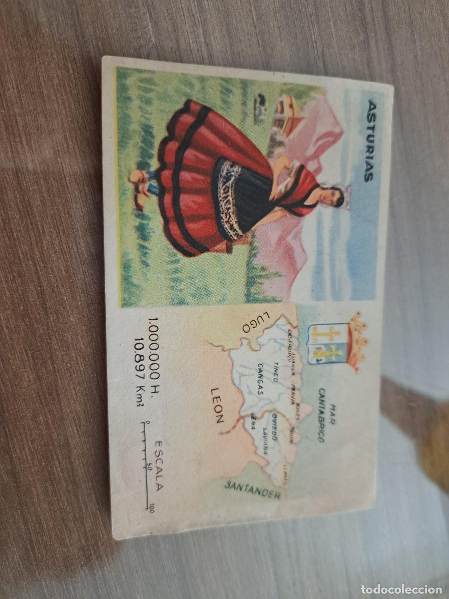 Collectionnisme Cartes &agrave; collectionner anciennes: Cromo de Ceregumil a&ntilde;os 50. Regiones de Espa&ntilde;a. Asturias