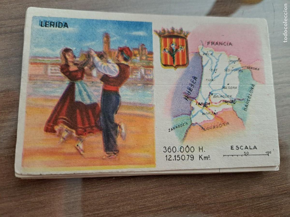 Coleccionismo Cromos antiguos: Cromo de Ceregumil a&ntilde;os 50. Regiones de Espa&ntilde;a. Lerida