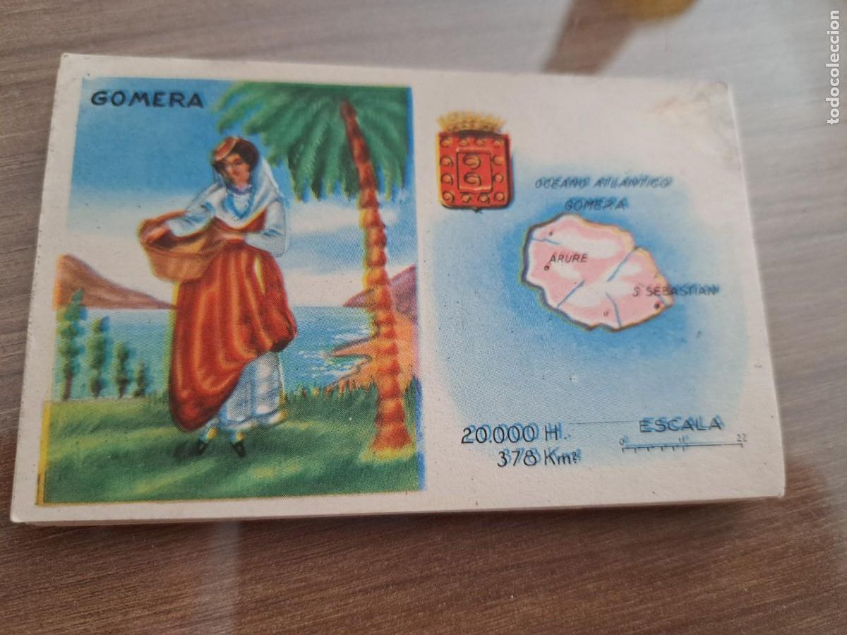 Collezionismo Figurine antiche: Cromo de Ceregumil a&ntilde;os 50. Regiones de Espa&ntilde;a. Gomera