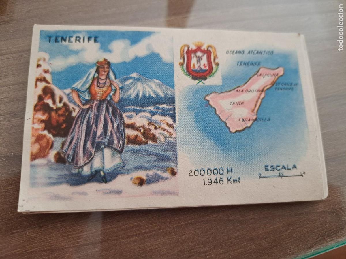 Coleccionismo Cromos antiguos: Cromo de Ceregumil a&ntilde;os 50. Regiones de Espa&ntilde;a. Tenerife