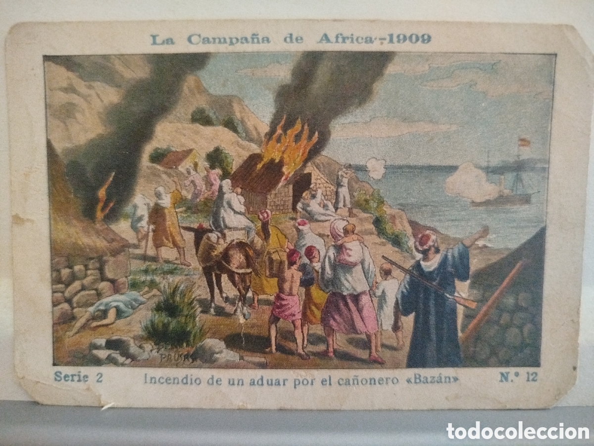 Coleccionismo Cromos antiguos: Cromo La Campa&ntilde;a de &Aacute;frica 1909, serie 2 n&uacute;m. 12