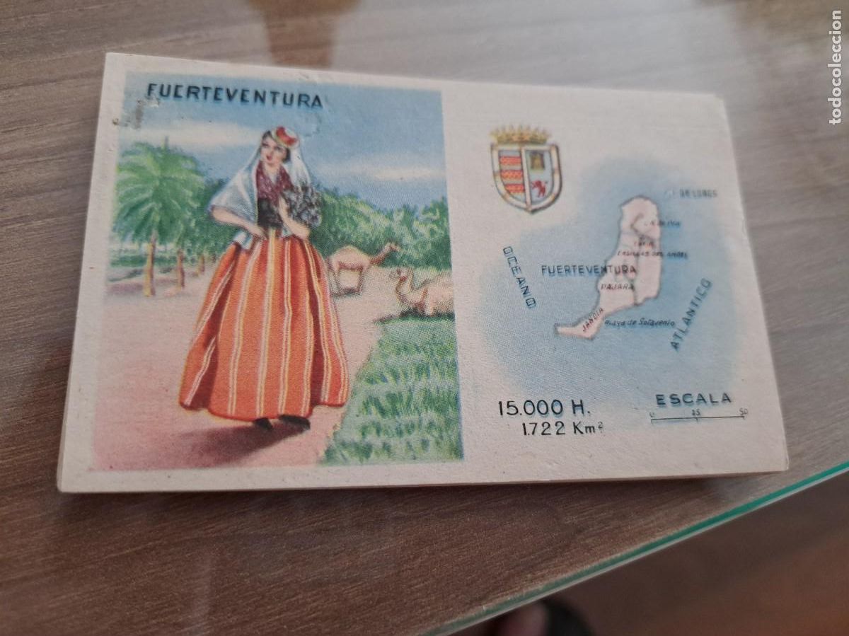 Collezionismo Figurine antiche: Cromo de Ceregumil a&ntilde;os 50. Regiones de Espa&ntilde;a. Fuerteventura