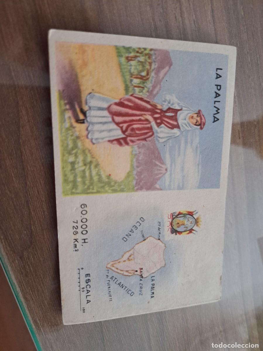 Coleccionismo Cromos antiguos: Cromo de Ceregumil a&ntilde;os 50. Regiones de Espa&ntilde;a. La Palma