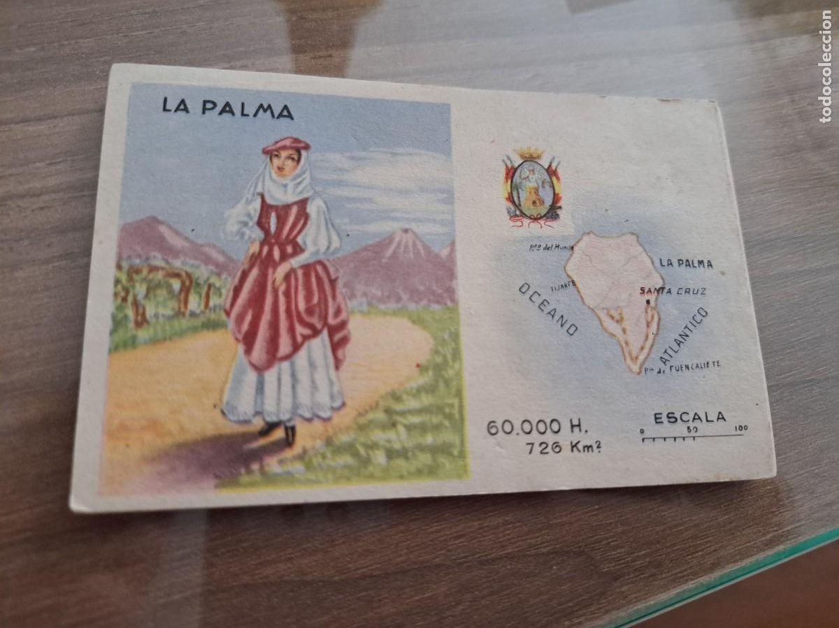 Collectionnisme Cartes &agrave; collectionner anciennes: Cromo de Ceregumil a&ntilde;os 50. Regiones de Espa&ntilde;a. La Palma