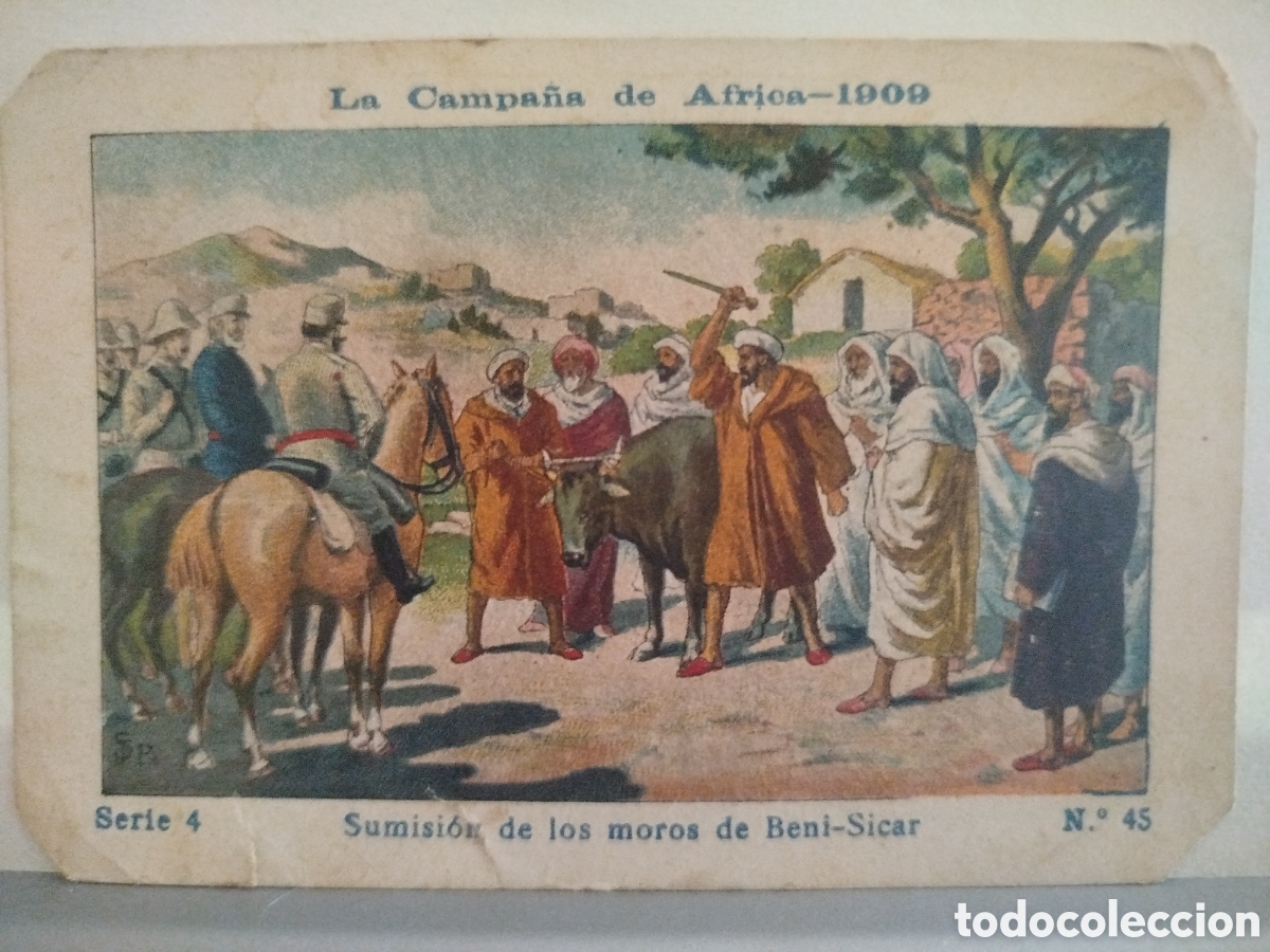 Sammeln alte Sammelbilder: Cromo La Campa&ntilde;a de &Aacute;frica 1909, serie 2 n&uacute;m. 45