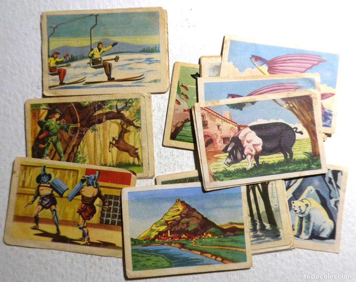 Collectable Antique Stickers: 29 cromos de El Mundo en que vivimos chocolates la antorcha Alcoy ,sin pegar con lista de numeros