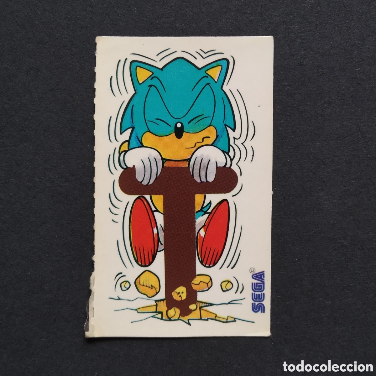Collectable Antique Stickers: CROMO - SONIC LETRA T - SEGA - A&Ntilde;O 1992 - BOLLYCAO