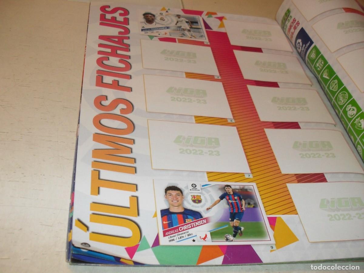 Coleccionismo Cromos antiguos: LAMINA,CON 2 CROMOS(LEASE)N&ordm; 57-58,COLECCION OFICIAL CROMOS,LIGA 2022-2023.PANINIA