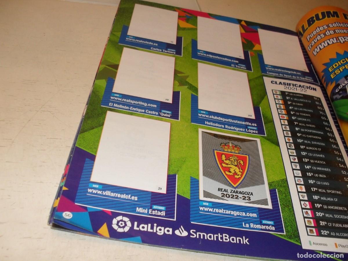Coleccionismo Cromos antiguos: LAMINA,CON 5 CROMOS(LEASE)N&ordm; 55-56,COLECCION OFICIAL CROMOS,LIGA 2022-2023.PANINIA
