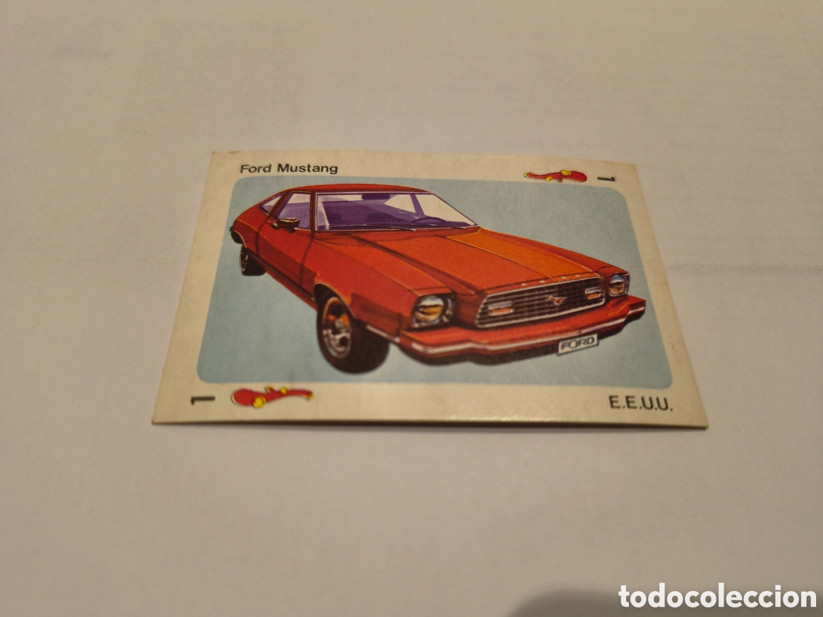 Collectionnisme Cartes &agrave; collectionner anciennes: TELE MOTOR EDICIONES ESTE FORD MUSTANG UNO DE BASTOS (AS DE BASTOS)