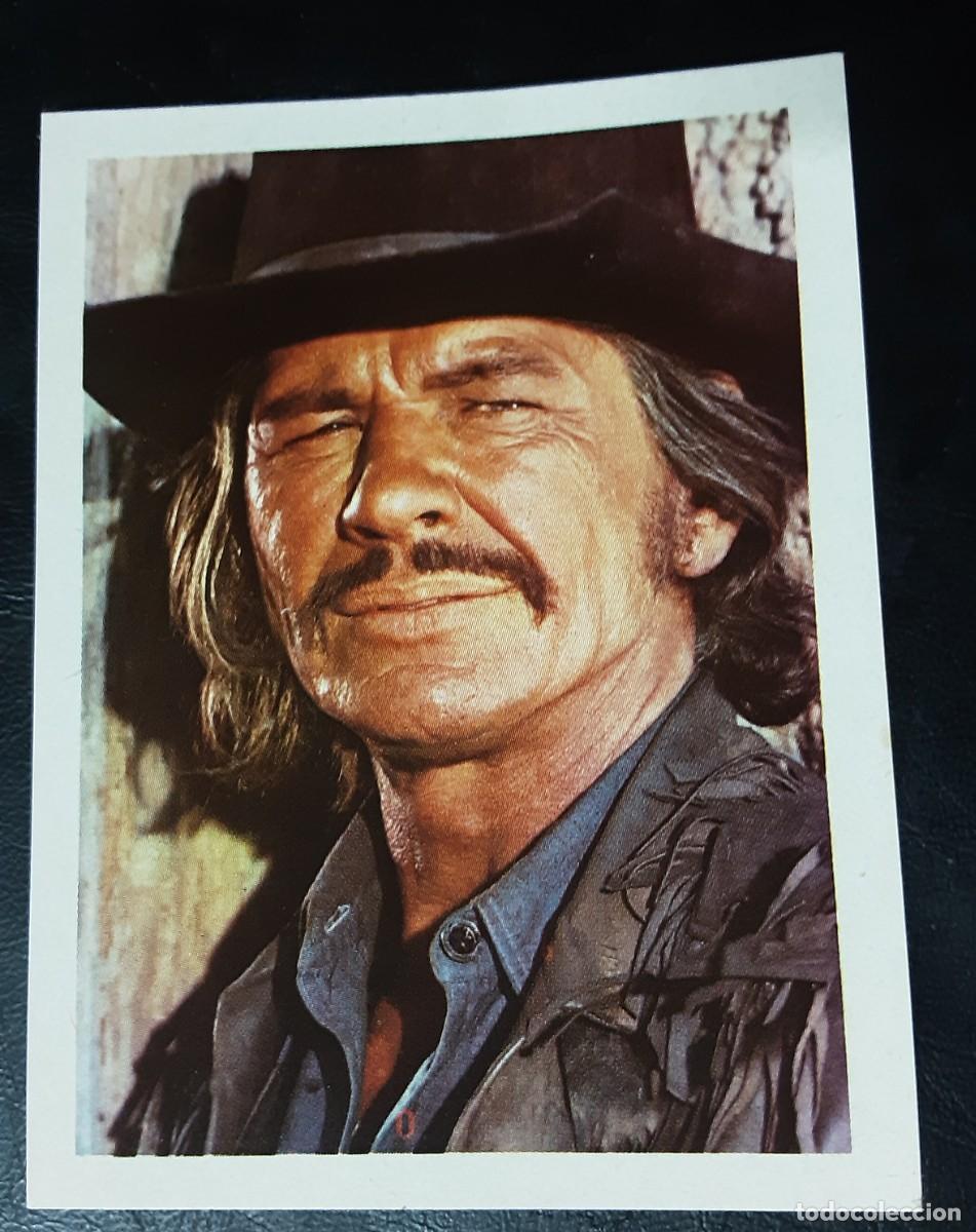 Coleccionismo Cromos antiguos: CROMO DE CHARLES BRONSON DE LA COLECCI&Oacute;N ARTISTAS, EDITORIAL BRUGUERA 1972.