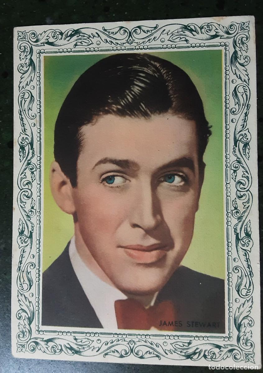 Coleccionismo Cromos antiguos: CROMO POSTAL DE JAMES STEWART, CON PUBLICIDAD DE CREMA CAFFARENA.
