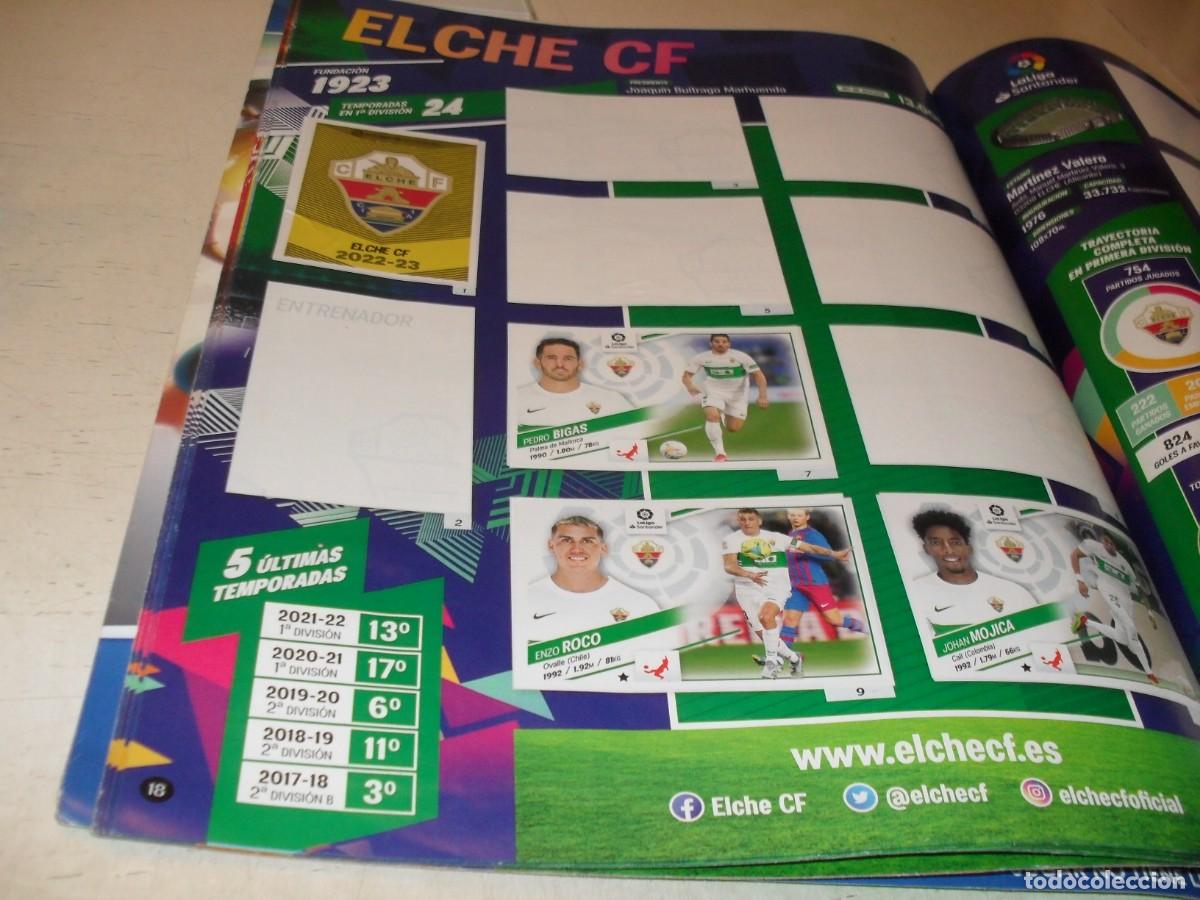 Colecionismo Cromos antigos: LAMINA,CON 5 CROMOS(LEASE)N&ordm; 17-18,COLECCION OFICIAL CROMOS,LIGA 2022-2023.PANINIA