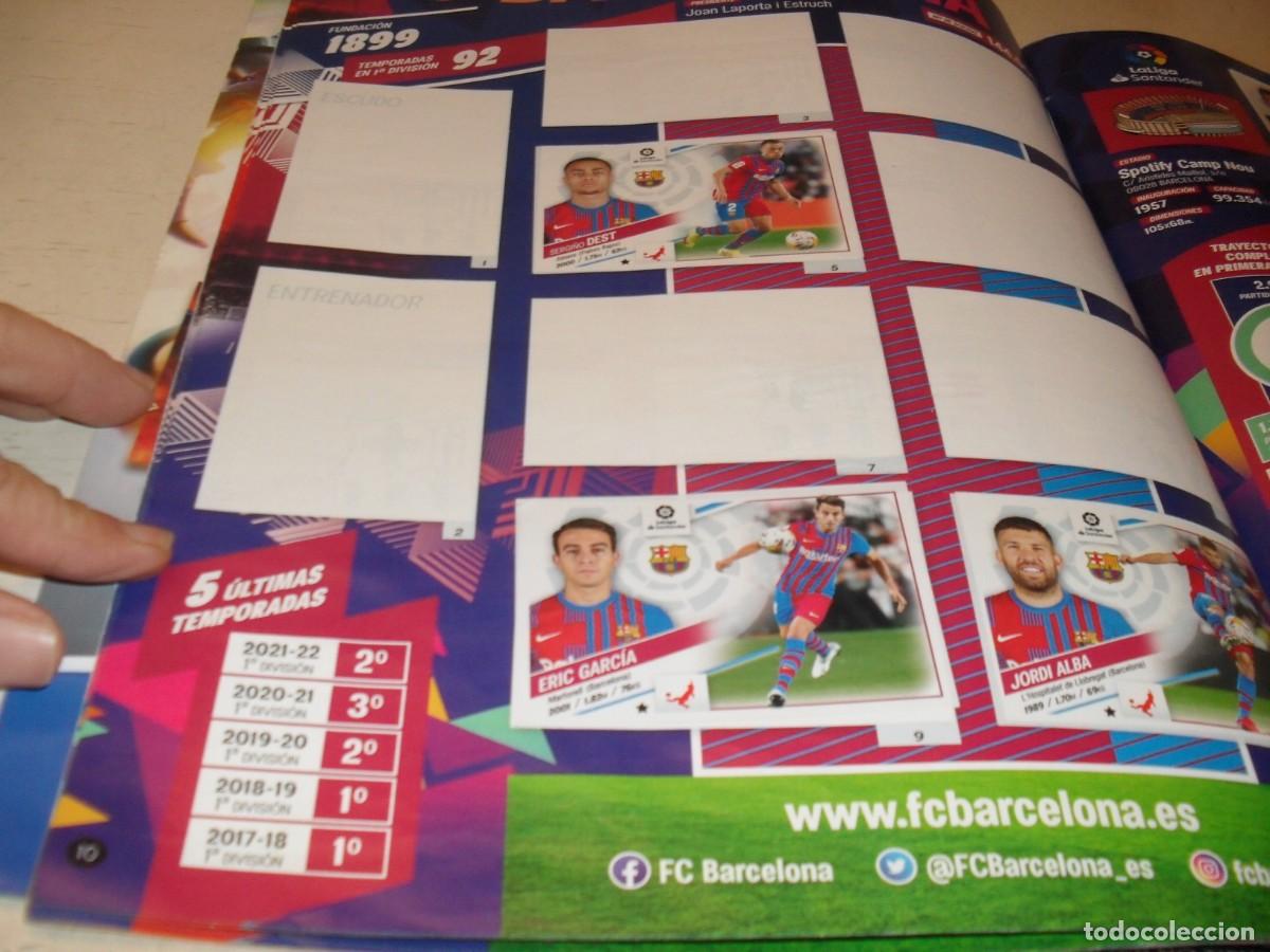 Collectionnisme Cartes &agrave; collectionner anciennes: LAMINA,CON 3 CROMOS(LEASE)N&ordm; 9-10,COLECCION OFICIAL CROMOS,LIGA 2022-2023.PANINIA