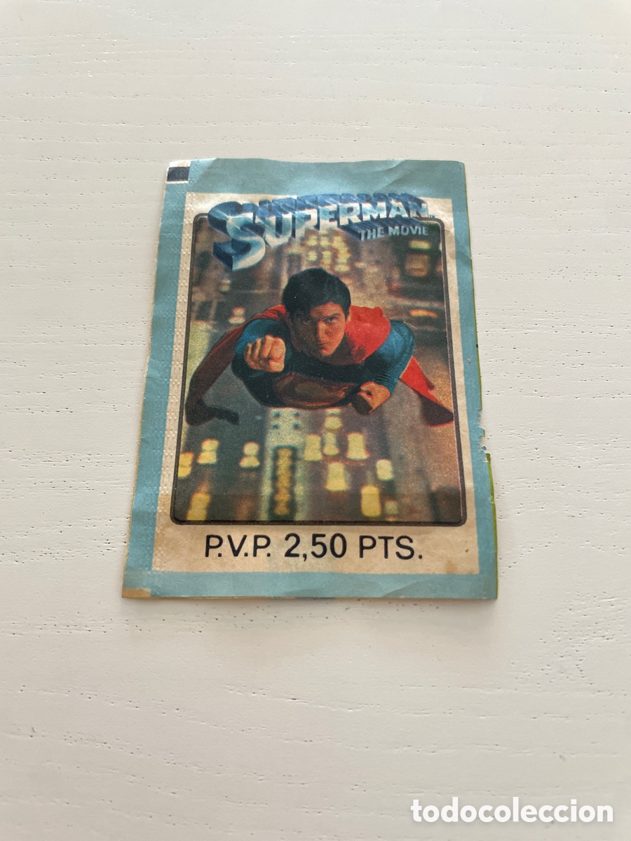 Coleccionismo Cromos antiguos: Sobre de cromos sin abrir SUPERMAN
