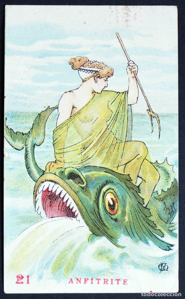 Coleccionismo Cromos antiguos: ANTIGUO CROMO MITOLOGIA N&ordm; 21 ANFITRITE . CHOCOLATE AMATLLER