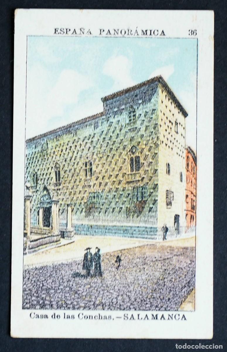 Coleccionismo Cromos antiguos: ANTIGUO CROMO: ESPA&Ntilde;A PANOR&Aacute;MICA. SALAMANCA. AL DORSO: CONFITERIA VIUDA DE PABLO DIEZ. BURGOS
