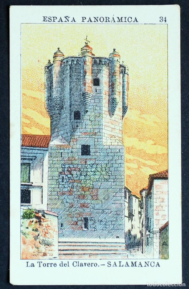 Coleccionismo Cromos antiguos: ANTIGUO CROMO: ESPA&Ntilde;A PANOR&Aacute;MICA. SALAMANCA. AL DORSO: CONFITERIA VIUDA DE PABLO DIEZ. BURGOS