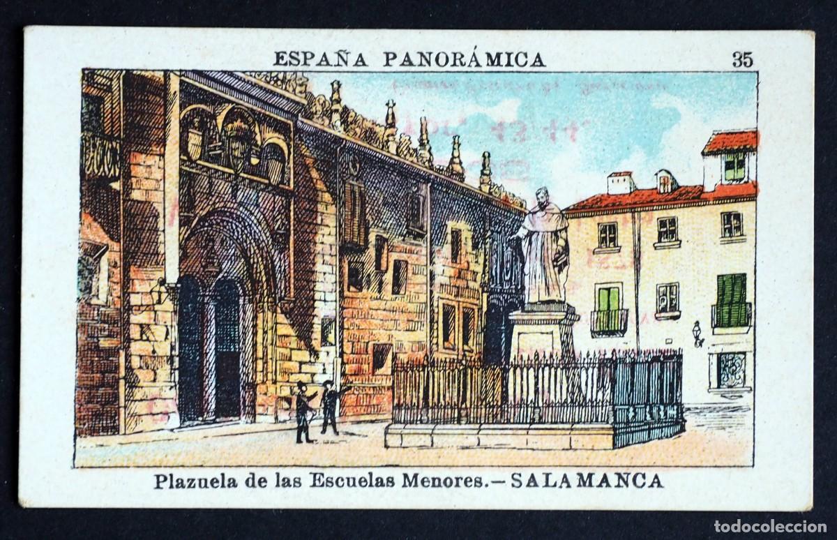 Coleccionismo Cromos antiguos: ANTIGUO CROMO: ESPA&Ntilde;A PANOR&Aacute;MICA. SALAMANCA. AL DORSO: CONFITERIA VIUDA DE PABLO DIEZ. BURGOS