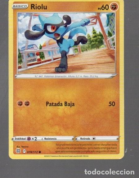 Coleccionismo Cromos antiguos: CROMO DE POK&Eacute;MON BASICO RIOLU N&ordm; 447 DEL A&Ntilde;O 2022