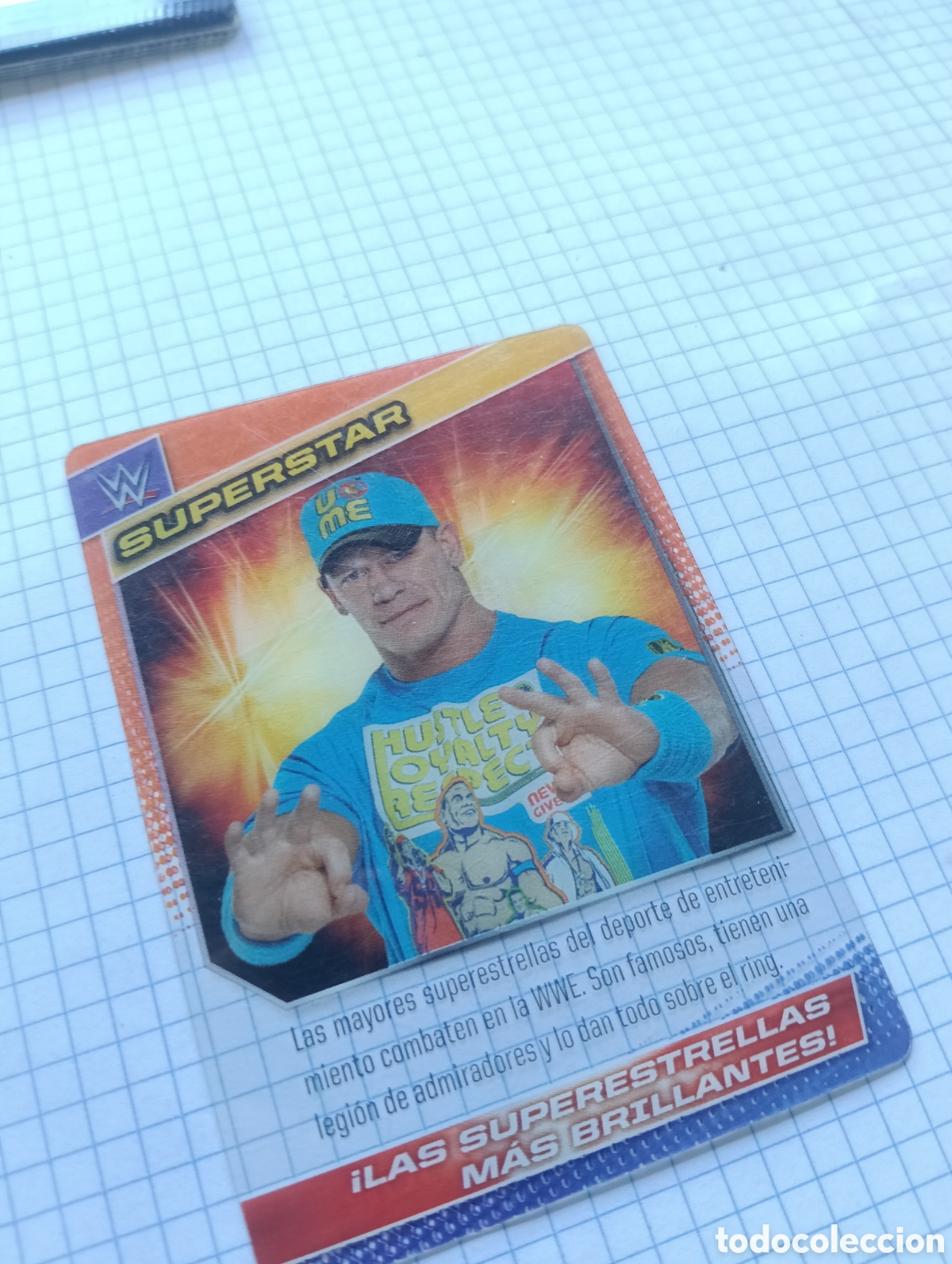 Collectable Antique Stickers: Carta 002 WWE action Cards Panini